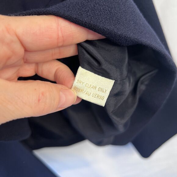 Dana Buchman Single Breasted Classic Career Blazer Navy Blue Size 8 Conservative - Picture 8 of 9